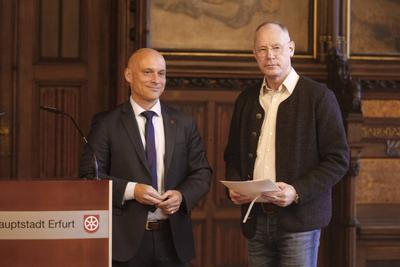 Erfurts OB ernennt neue Beigeortnet und B?rgermeisterin-stock-foto