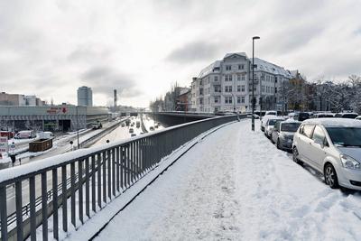 2025-02-14,Berlin,Winterliche Impression,Halenseebr?cke *** 2025 02 14,Berlin,Winter impression,Halensee bridge-stock-photo