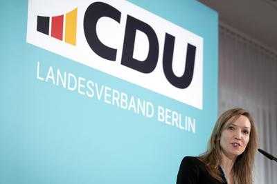 Ottilie Klein, CDU Berlin DEU, Deutschland, Germany, Berlin, 11.11.2023 Ottilie Paola Klein , Generalsekretaerin der CDU-stock-photo