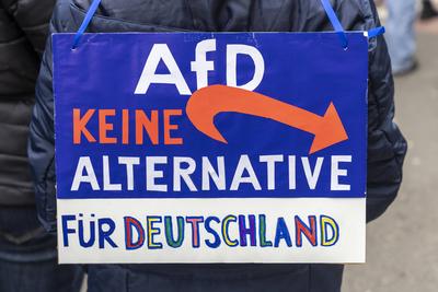 Demonstration der Queeren Community gegen Friedrich Merz, gegen die CDU und AFD in K?ln.-stock-photo