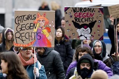 Gro?-Demo W?hl Liebe-stock-foto