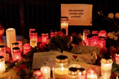 Commemorating suspescted terror attack-stock-foto
