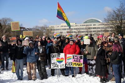 Winter-CSD in Potsdam-stock-photo