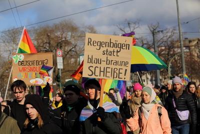 Winter-CSD in Potsdam-stock-photo