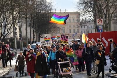 Winter-CSD in Potsdam-stock-photo
