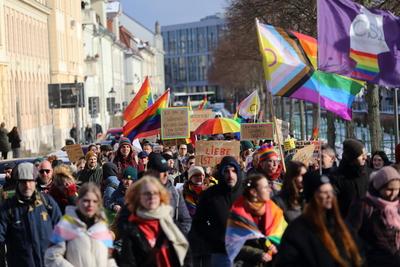 Winter-CSD in Potsdam-stock-photo