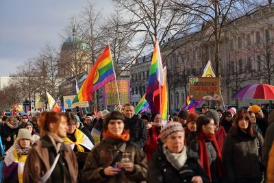 Winter-CSD in Potsdam-stock-photo