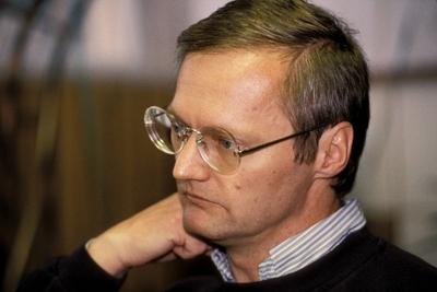 Andre Brie (GER/stellvertretender Parteivorsitzender der PDS) am Rande des 2. Parteitages der PDS unter dem Motto -Wer-stock-foto