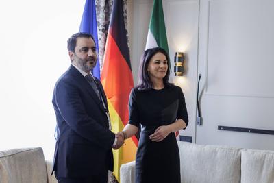 Aussenministerin Baerbock auf der Muenchner Sicherheitskonferenz-stock-photo