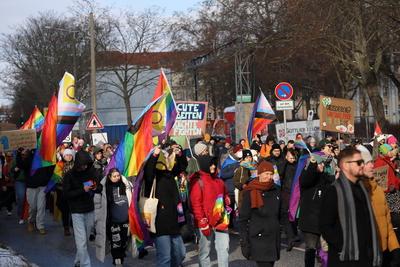 Winter-CSD in Potsdam-stock-photo