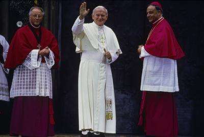 JOHANNES PAUL II Geboren am 18 Mai 1920 als Karol Jozef Wojtyla in Wadowice Polen Starb am 2 Ap-stock-foto