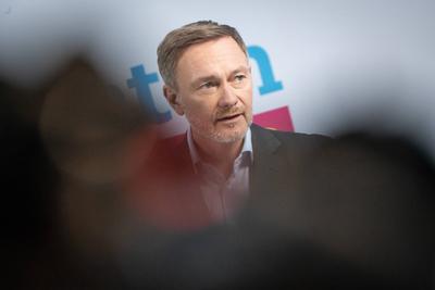W?chentliche Pressekonferenz nach Gremiensitzungen der FDP ? Christian Lindner, Parteivorsitzender und ehemaliger Bundesfinanzminister-stock-photo