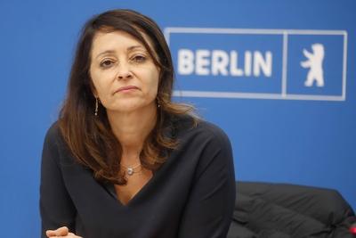 News Bilder des Tages 14.01.2025, Felor Badenberg, Senatorin f?r Justiz und Verbraucherschutz, in der Senatspressekonfer-stock-photo