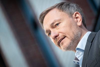 W?chentliche Pressekonferenz nach Gremiensitzungen der FDP ? Christian Lindner, Parteivorsitzender und ehemaliger Bundesfinanzminister-stock-photo