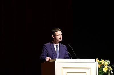 Marko Bosnjak bei der Verleihung des Friedenspreis Dresden 2025 - International Peace Prize an den Europ?ischen Gerichts-stock-foto