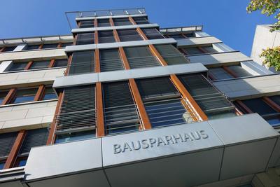 Bausparhaus in Berlin Bausparhaus in Berlin, 17.10.2022, Tiergarten, Klingelh?ferstrasse, Berlin, Das Berliner Bausparha-stock-foto