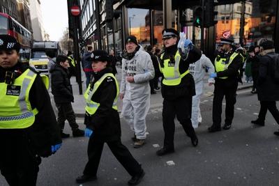 XR Protest at McKinsey in London-stock-foto