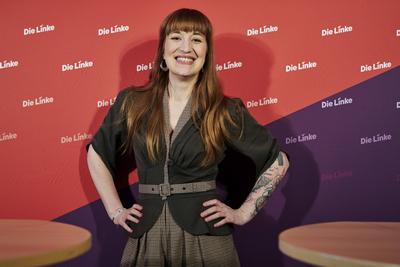 Die Linke nach der Klausur - Heide Reichinnek-stock-foto