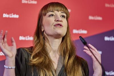 Die Linke nach der Klausur - Heide Reichinnek-stock-foto