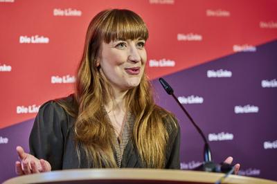 Die Linke nach der Klausur - Heide Reichinnek-stock-foto