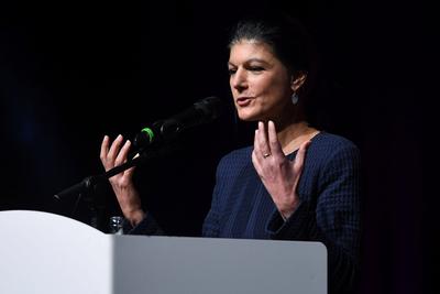 Wahlkampftour BSW-stock-foto