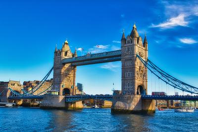 Tower Bridge ?ber die Themse, London-stock-photo