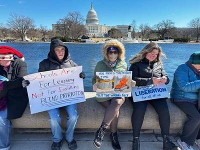 Protest against the current administration in Washington, D.C. USA-stock-photo