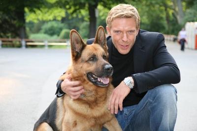 Kommissar Rex schn?ffelt wieder Kaspar CAPPARONI-stock-foto