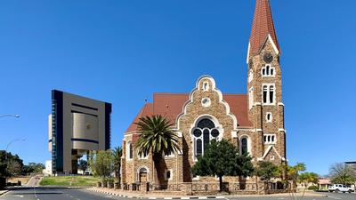 Christuskirche Windhuk Namibia Deutsche Architektur Copyright: xZoonar.com/DieterxStahlx 19800579-stock-foto