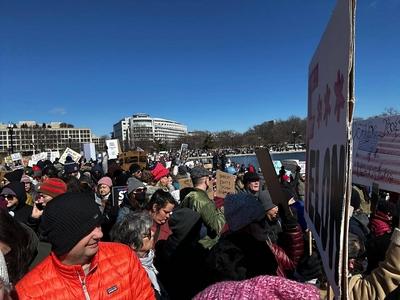 Protest against the current administration in Washington, D.C. USA-stock-photo