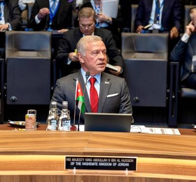 Jordan's King Abdullah II holds two separate meetings with NATO Secretary General Mark Rutte and NATO foreign ministers-stock-photo