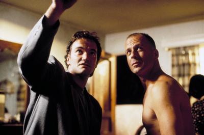 Quentin Tarantino, Bruce Willis, Pulp Fiction (1994) Miramax / File Reference 34145-051THA Los Angeles CA PUBLICATIONxIN-stock-foto