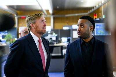 King pays working visit to A16 route Rotterdam, Rotterdam, The Netherlands-stock-foto