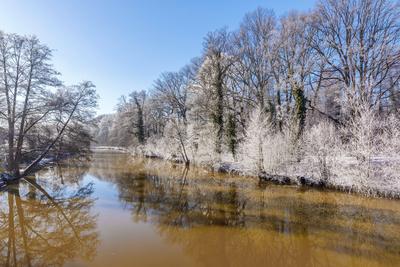 Winterwetter in Brandenburg - Spremberg-stock-foto