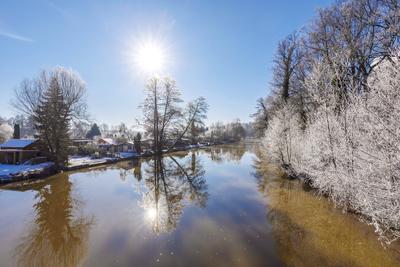 Winterwetter in Brandenburg - Spremberg-stock-foto