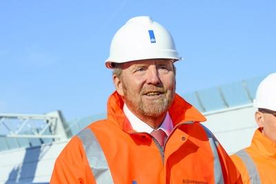 King pays working visit to A16 route Rotterdam, Rotterdam, The Netherlands-stock-foto