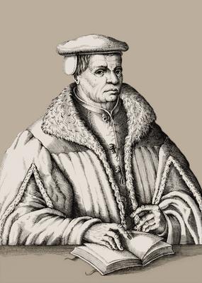 Thomas M?ntzer, 1489 ? 1525, German preacher and theologian, digitally edited after a print by Christoffel Van Sichem Th-stock-foto