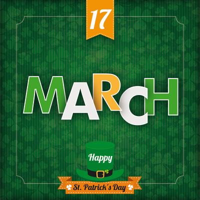 Vintage cover with flag and frame for St. Patrick's Day.-stock-foto