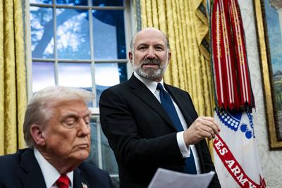 Trump Signs Executive Orders-stock-photo