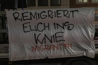 19.02.2025, Hanau Demonstration, N?rnberg: Anl?sslich des f?nften Jahrestages des rassistisch motivierten Anschlages ein-stock-foto