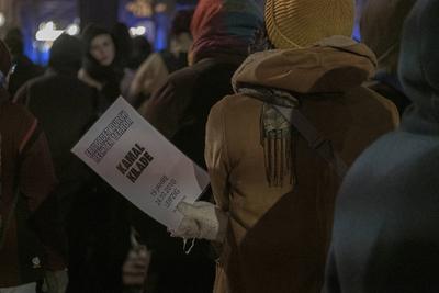 19.02.2025, Hanau Demonstration, N?rnberg: Anl?sslich des f?nften Jahrestages des rassistisch motivierten Anschlages ein-stock-foto