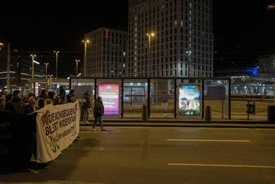 19.02.2025, Hanau Demonstration, N?rnberg: Anl?sslich des f?nften Jahrestages des rassistisch motivierten Anschlages ein-stock-foto