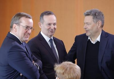 Boris Pistorius, Bundesminister der Verteidigung, Dr. Volker Wissing, Bundesminister f?r Justiz und Bundesminister f?r D-stock-photo