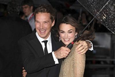 Benedict Cumberbatch und Keira Knightley bei der Er?ffnung vom 58 BFI London Film Festival mit der-stock-foto