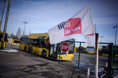 Berlin, Eindr?cke vom BVG Streik-stock-foto