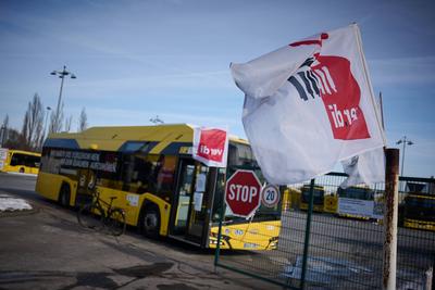 Berlin, Eindr?cke vom BVG Streik-stock-foto