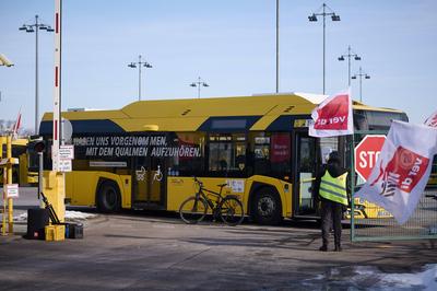 Berlin, Eindr?cke vom BVG Streik-stock-foto