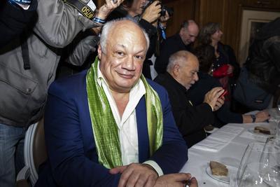 Paris, France, November 4th, 2019 - Presentation of the Goncourt literary prize at the Drouant restaurant - In the prese-stock-foto
