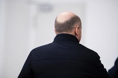 Olaf Scholz in Bremerhaven-stock-foto