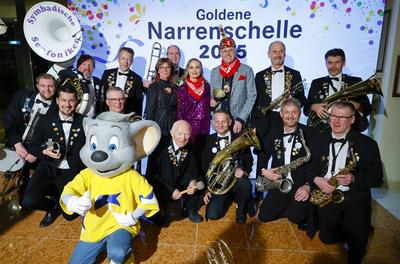 Presentation of the golden jesters bell / Regina Halmich bekommt im Europa-Park die Goldene Narrenschelle 2025 der Vereinigung Schw?bisch-Alemannischer Narrenz?nfte (VSAN)-stock-photo